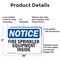 Signmission Fire Sprinkler Equipment Inside OSHA Notice Sign, Aluminum, 10in W x 7in L, 2PK OS-2PACK-NS-A-710-L-12665 - alternate 2